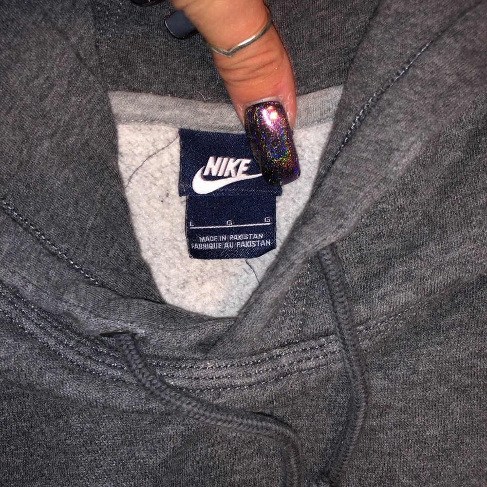 GREY NIKE HOODIE SWEATSHIRT - Picture 2 of 5